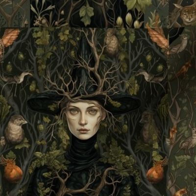 Enchanted Grove: Forest Witch Pattern