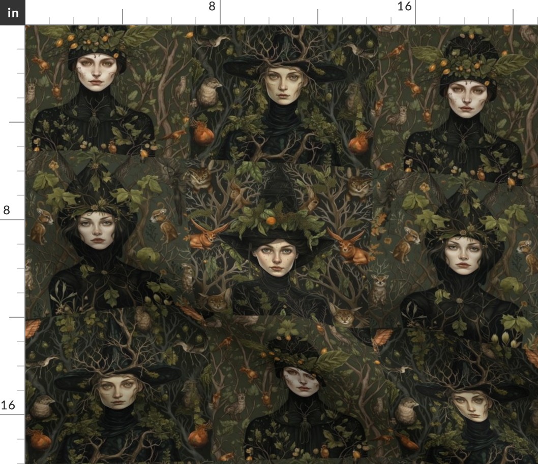 Enchanted Grove: Forest Witch Pattern
