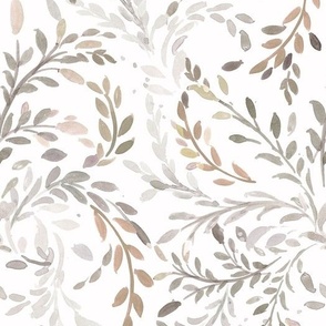 Willow Vines warm Gray   gold 10in fabric 12in wallpaper