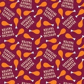 (3/4" scale) Official Turkey Taster - Turkey Leg - Dog Fall Fabric - Maroon - C23