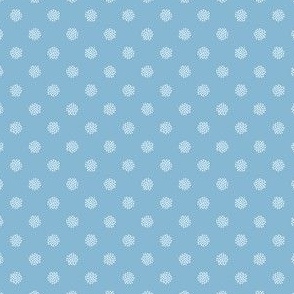 Dotted Speckles, sky blue with white spots