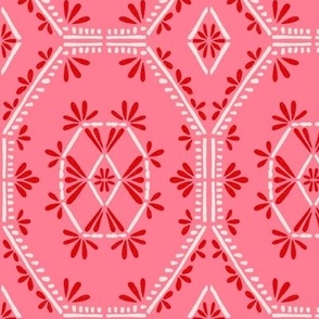 Sia Boho Tiles Holiday Pink Red