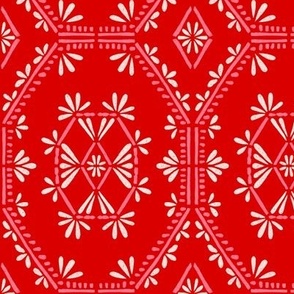 Sia Boho Tiles Holiday Red Pink