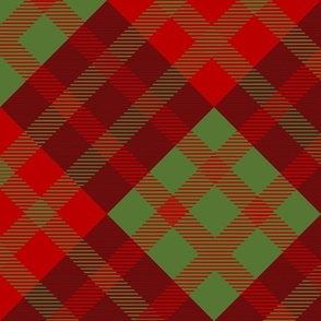 (L) Christmas tartan plaid pattern