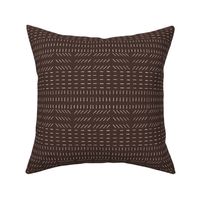 Line Dashes Geometric Brown Small