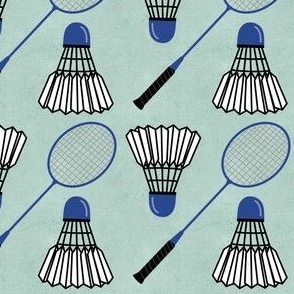 badminton - blue on aqua