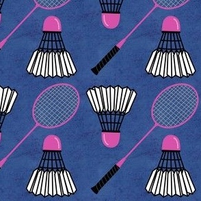 badminton - pink on blue