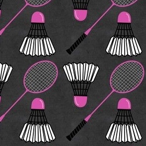 badminton - pink on charcoal