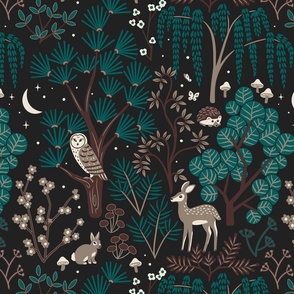 Woodland Night Life - Medium Scale