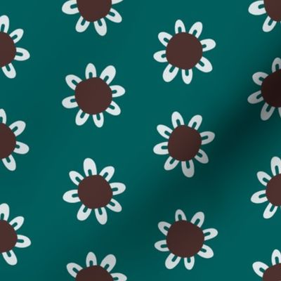 Daisy floral polka dots