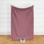 Smaller Scale Team Spirit Football Plaid in University of Alabama Colors Crimson Red and Cool Gray