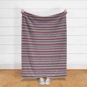 Large Scale Team Spirit Football Wavy Stripes in University of Alabama Colors Crimson Red and Cool Gray