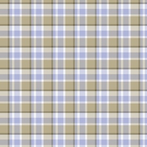 Intangible Plaid Tartan Y, army greens, sky blue, off-white
