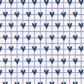 Heart Graph Check in Blue and White (Medium)