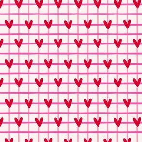 Heart Graph Check in White and Pink (Medium)