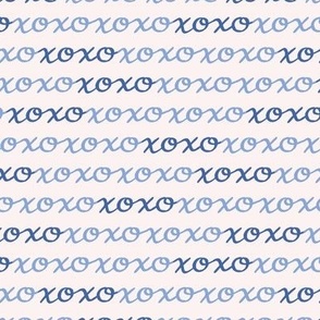XOXO Stripe in Light Blue and White (Medium)