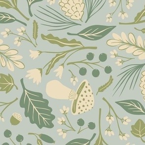Forest Gifts | Loden Frost Green and Blue | Woodland Floral