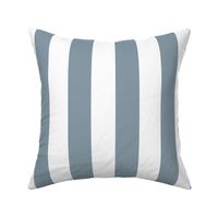 Winter Blue and White Vertical 2 inch French Provincial Cabana Stripe