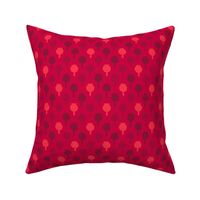 Polka poppy pods - red