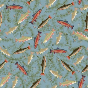 Digital Design Fish Fabric, Wallpaper and Home Decor