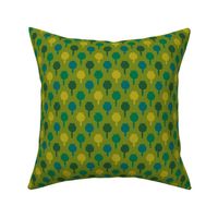 Polka poppy pods - green