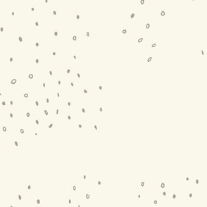 Minimalist Dot Texture | Large Scale | Ivory White, light grey | Non directional