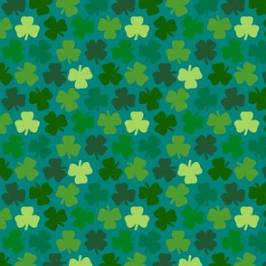 Lucky four leaf clover - teal