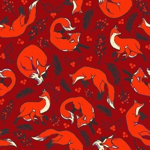 Red Foxes - Dark Red