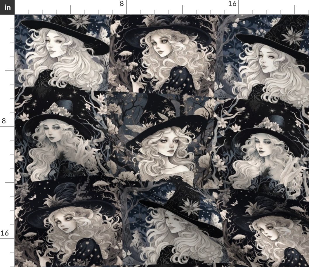 Witching Hour: Enchanting Elegance Fabric Panel