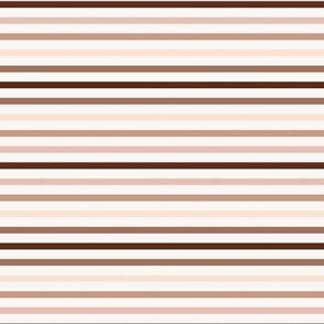Neutral stripes, brown, cream, nude pink 4x4