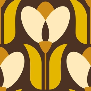 2862 C Extra Large - retro tulips