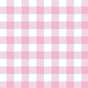 Gingham (Pink 0.5 inch check)