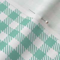 Gingham (Mint 0.5 inch check)