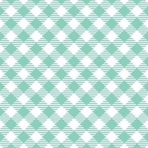 Gingham (Mint Small Diagonal)