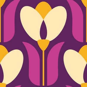 2862 G Large - retro tulips