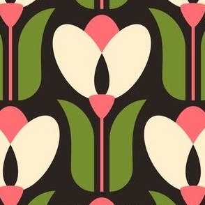 2862 A Medium - retro tulips