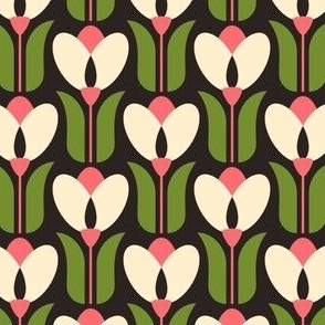 2862 A Small - retro tulips