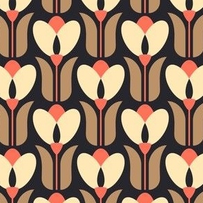 2862 D Small - retro tulips