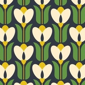 2862 E Small - retro tulips