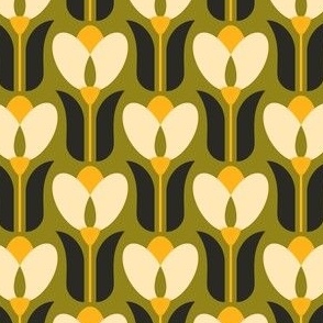 2862 F Small - retro tulips