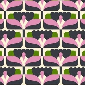 2864 D Small - midcentury floral tiles