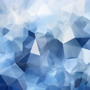 Wintry Serene Geometries Icy Blues