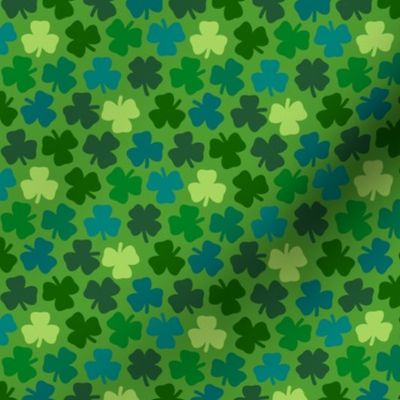 Lucky four leaf clover - leaf green