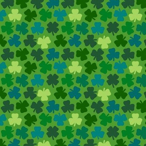 Lucky four leaf clover - leaf green