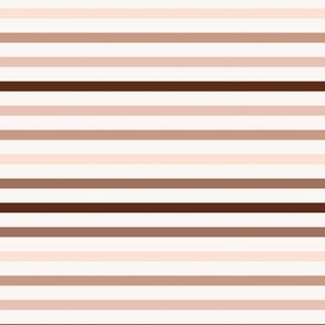 Neutral stripes, brown, cream, nude pink