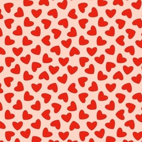 Red bold Valentine's Day hearts s 4x4