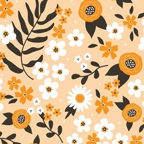 Spring Floral (Orange and Peach)