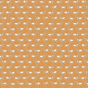 506- Small scale Ants on parade, in warm neutral earthy mustard colours marching in linear formation creating horizontal stripes  - for children decor, bed sheet, minky blankets, nursery wallpaper, animal cot sheets neutral unisex gender neutral