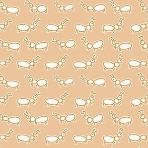 506 - Large scale Ants on parade, marching in linear formation creating horizontal stripes  - for children decor, bed sheet, minky blankets, nursery wallpaper, animal cot sheets neutral unisex gender neutral