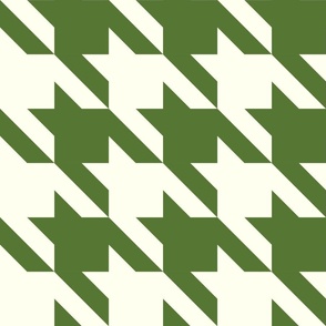 (L) Green and Ivory houndstooth Christmas pattern 